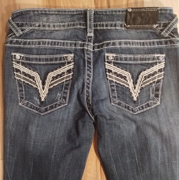 Vigoss Skinny Low Rise Straight Leg Jeans Women's Size 3/4W 33L - Picture 5 of 11